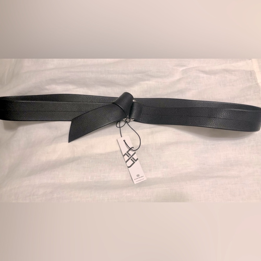 🎉 *NWT* BELOW THE BELT-BLK VEGAN LEATHER OBI TIED BELT!🤩